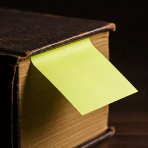 Postit como marcador de livro