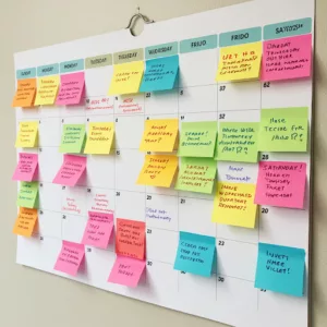 Calendário de Post-it