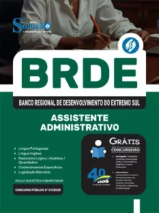 Apostila Banco Regional de Desenvolvimento do Extremo Sul 2025 - Assistente Administrativo